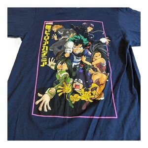 My Hero Academia T Shirt Men's Size Small Funimation Black Graphic Print Vintage